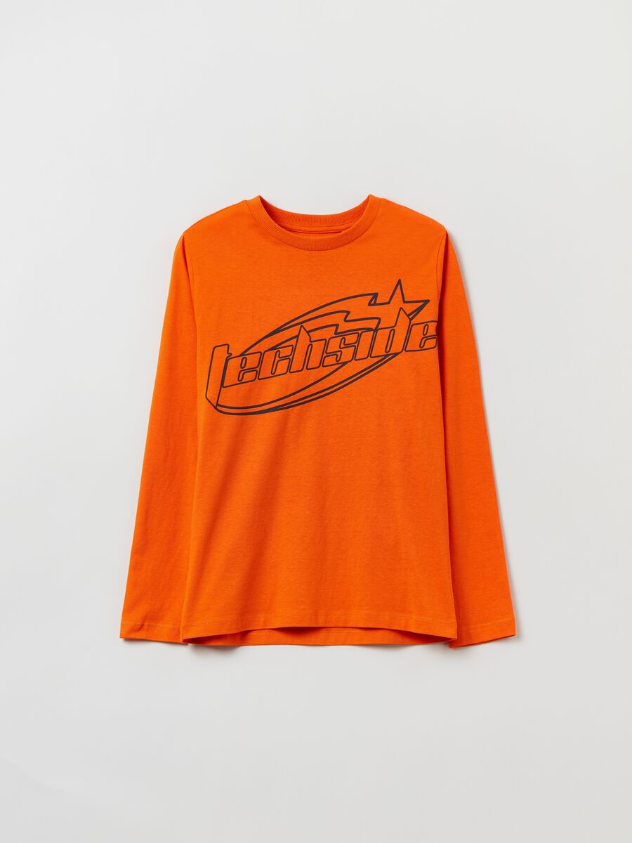 T-shirt a maniche lunghe con stampa_0