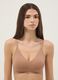 Beige Seamless Bra with Removable Padding_0