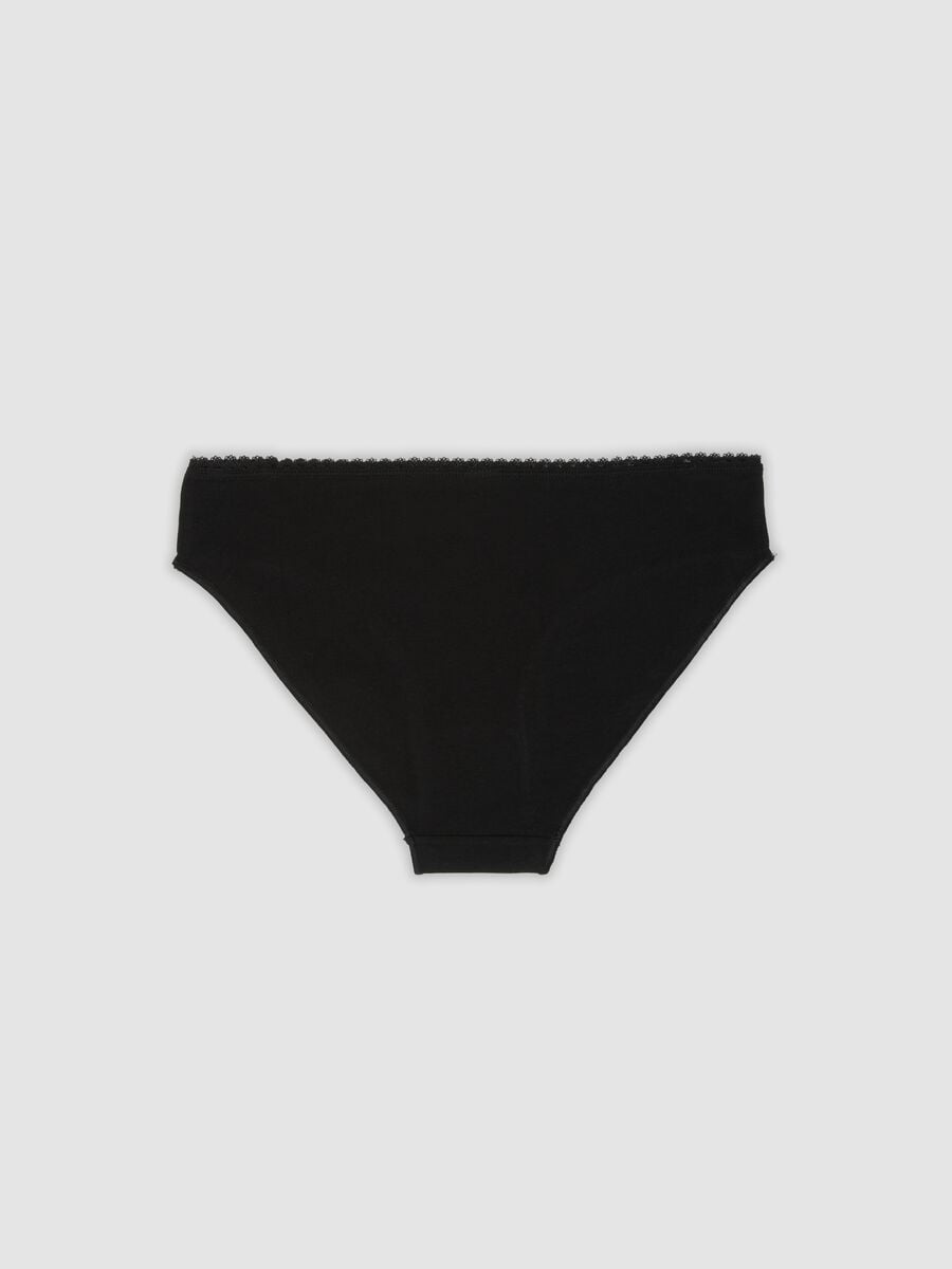 Three-pack of black and white briefs in stretch organic cotton blend_1