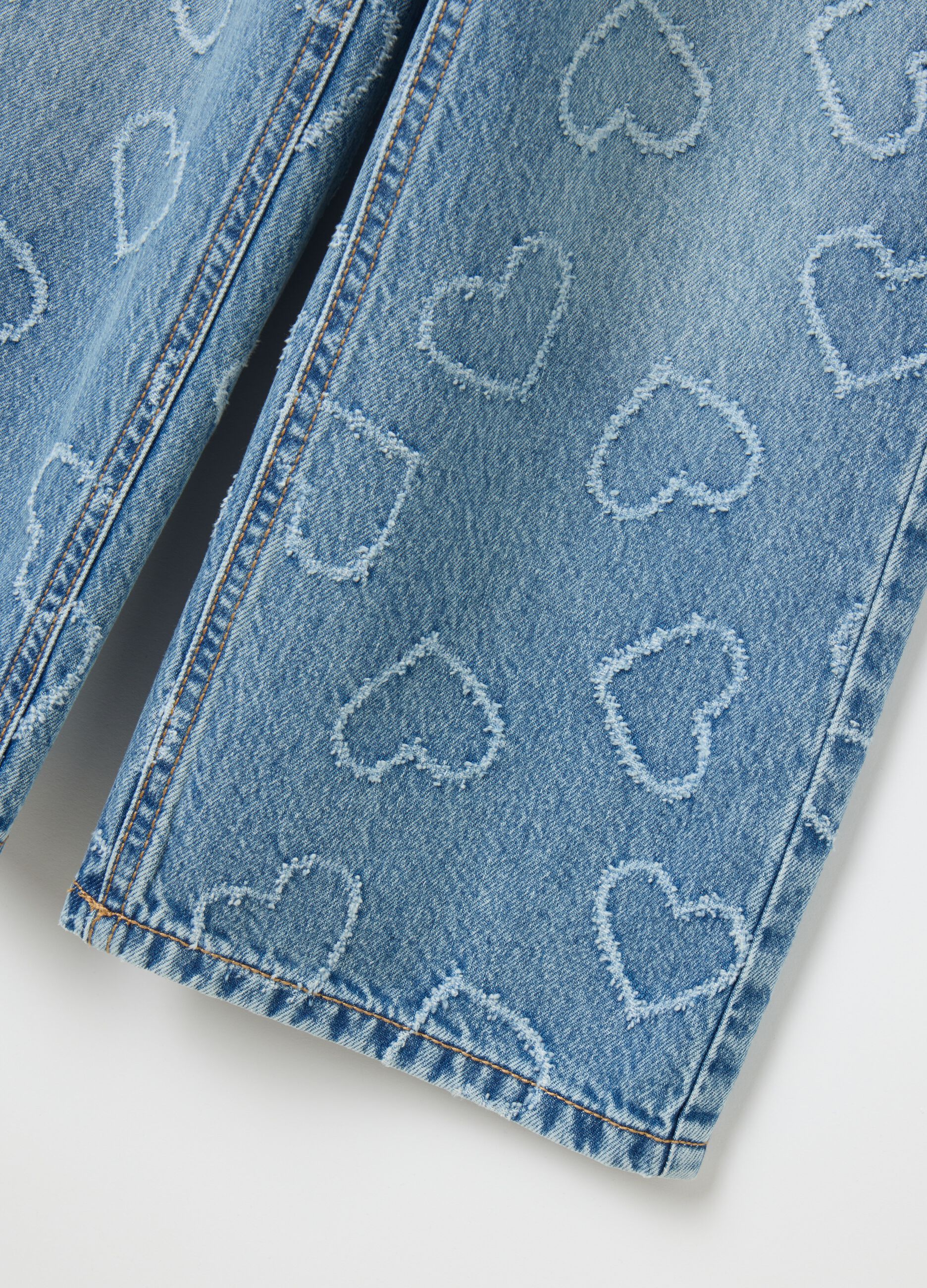 Girls' pure cotton denim jeans in regular fit