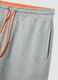 Grey shorts with orange drawstring_5