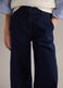 Pantaloni wide leg in denim elasticizzato blu_3