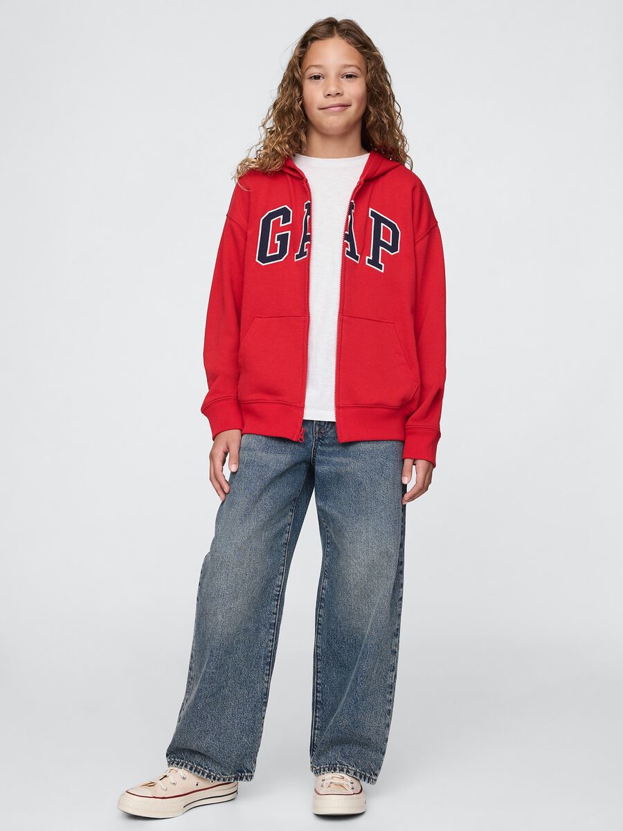 Red hoodie with GAP logo_1