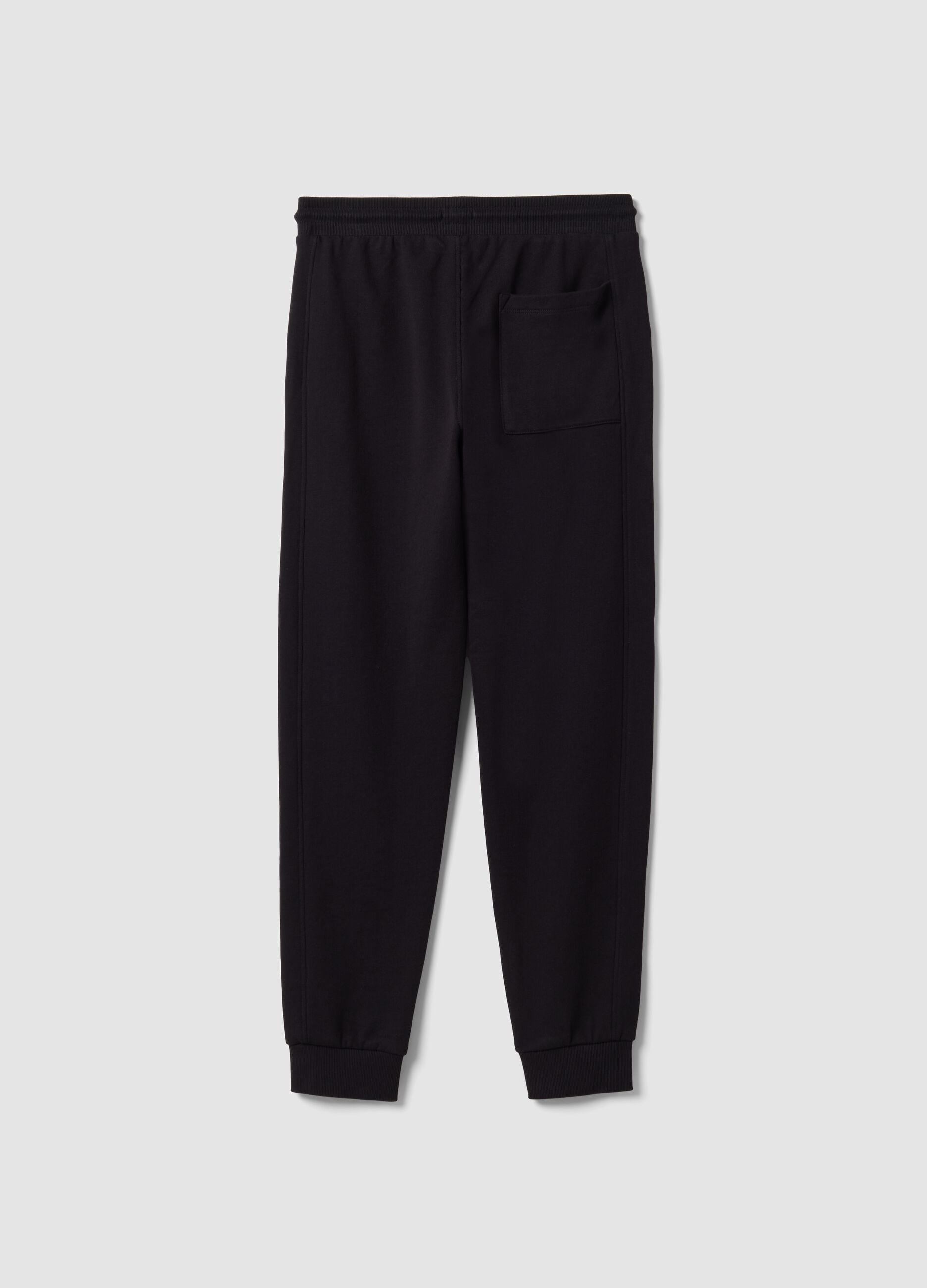 Black organic cotton jogger trousers