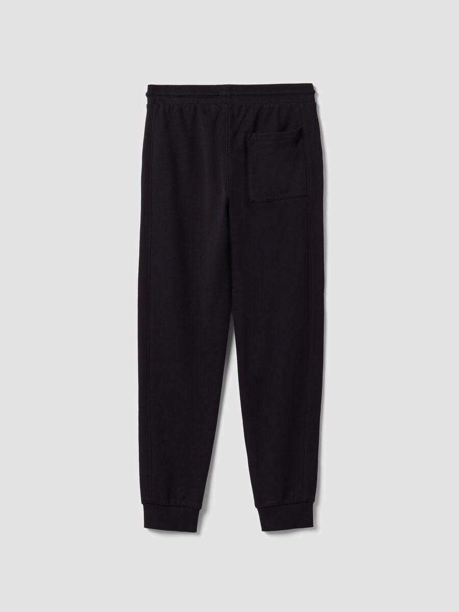 Black organic cotton jogger trousers_5