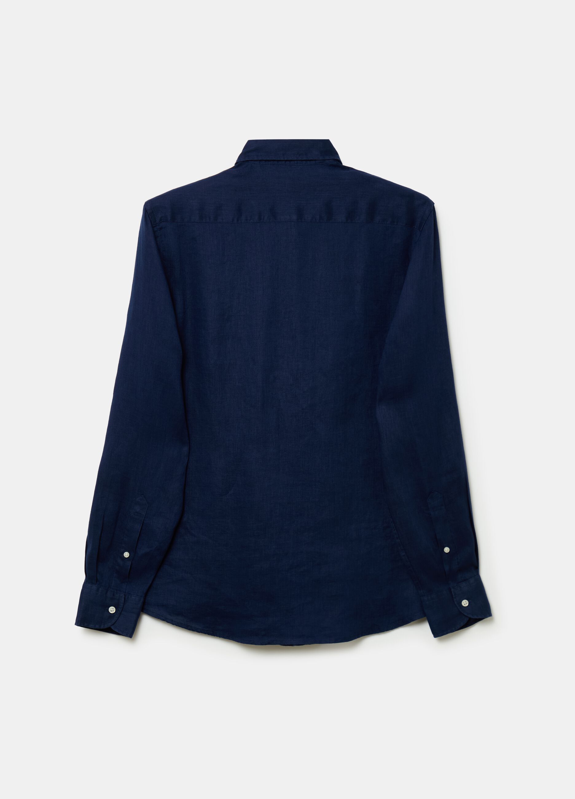 Solid colour linen shirt