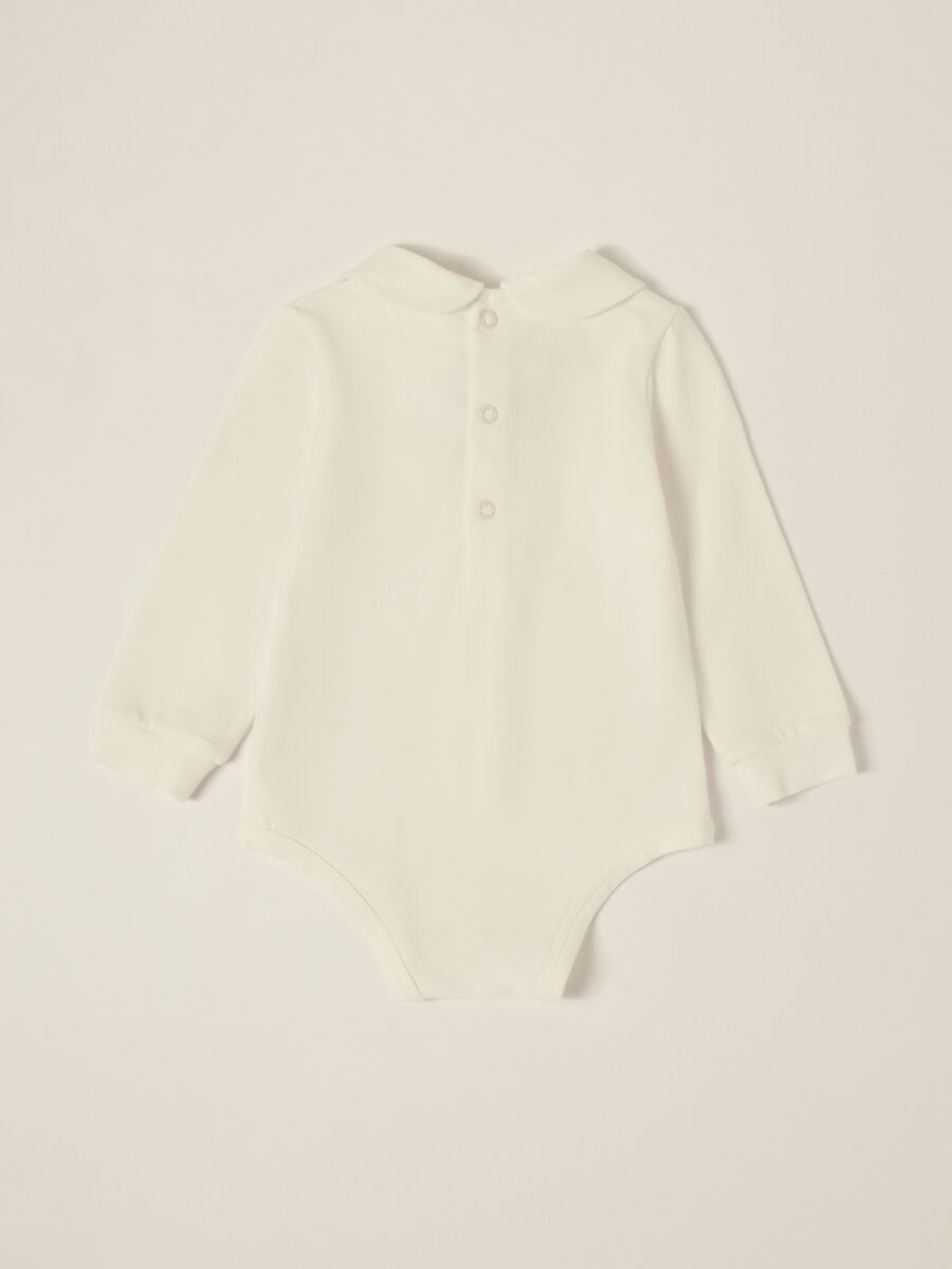 Body bianco con papillon per neonato_1