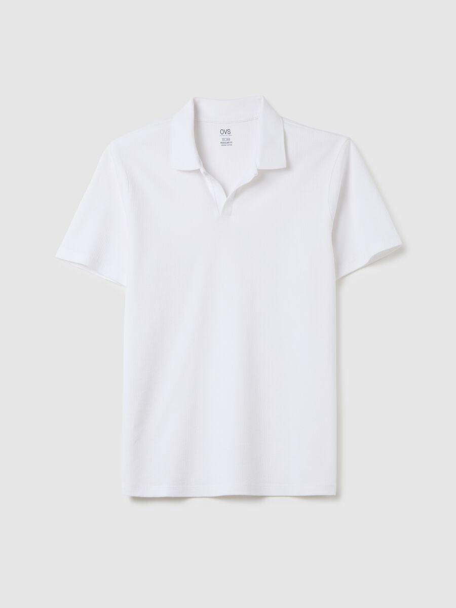 Men's white pure cotton polo regular fit_0
