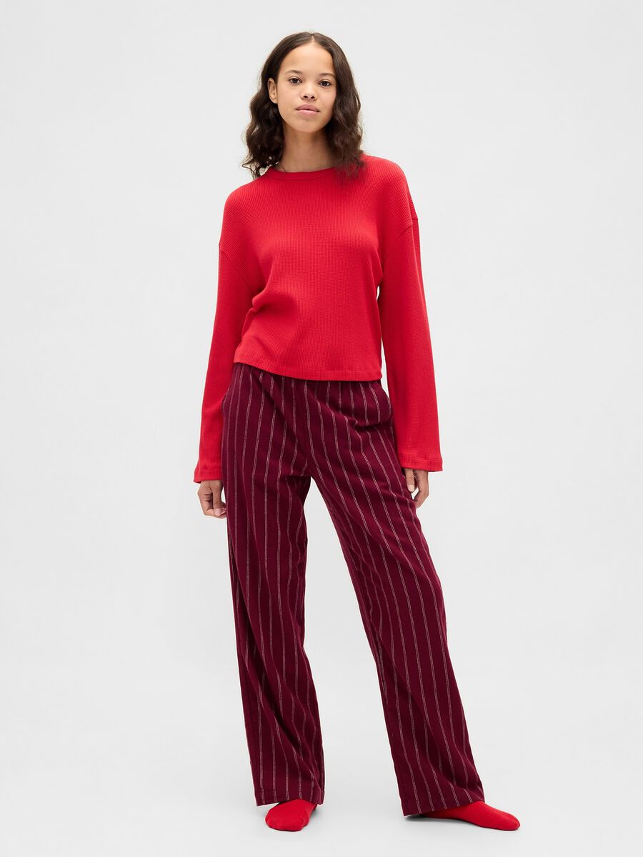 Pigiama rosso in cotone_0