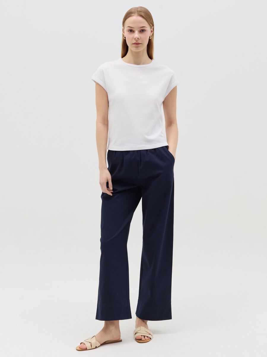 White T-shirt with kimono sleeves_1