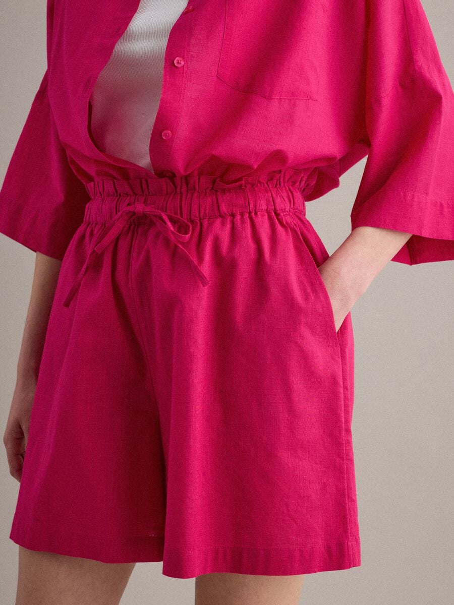 Shorts in puro cotone rosa regular fit_3