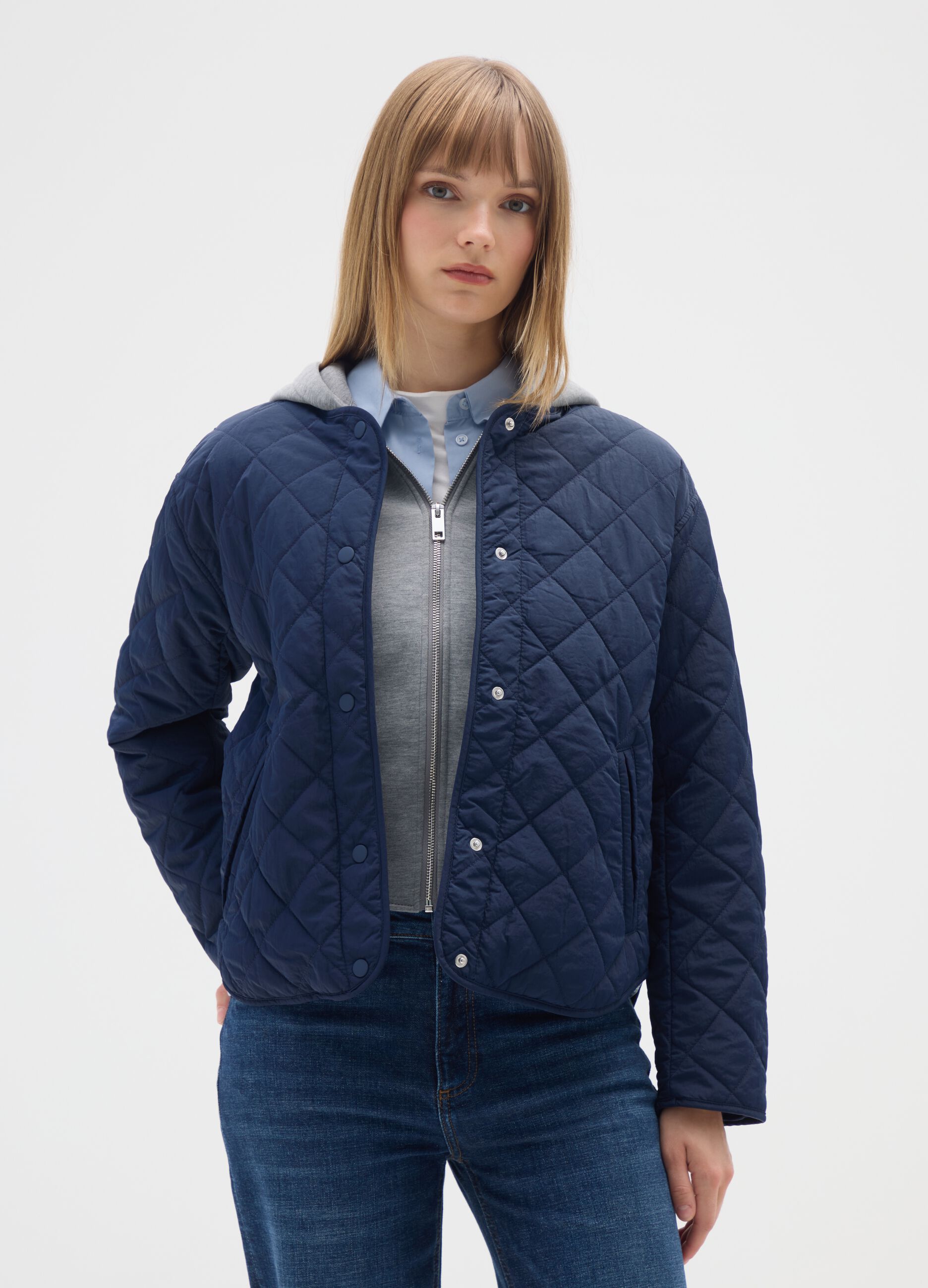 Blue husky jacket regular fit