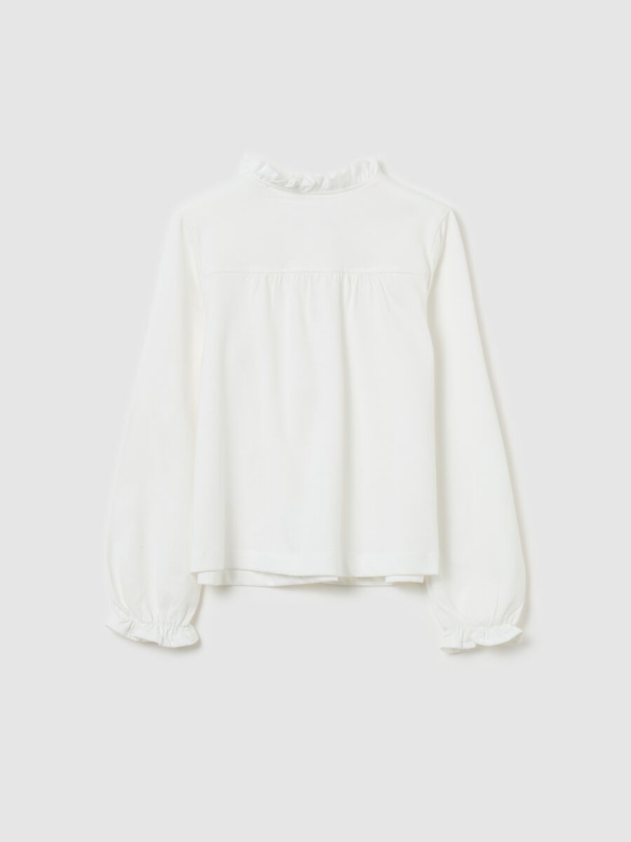 Long-sleeved T-shirt with frills_1