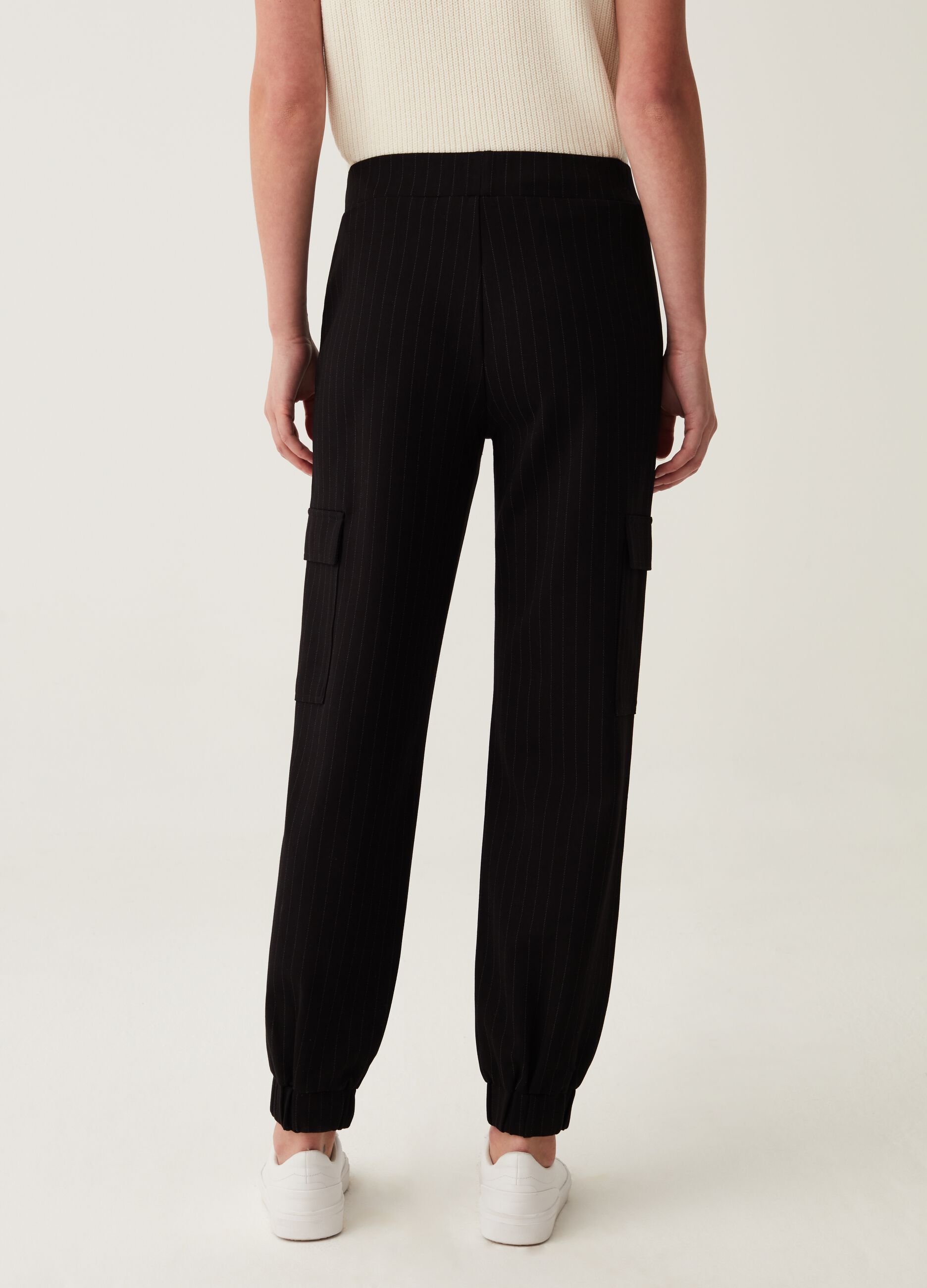 Pantalone cargo gessato_2
