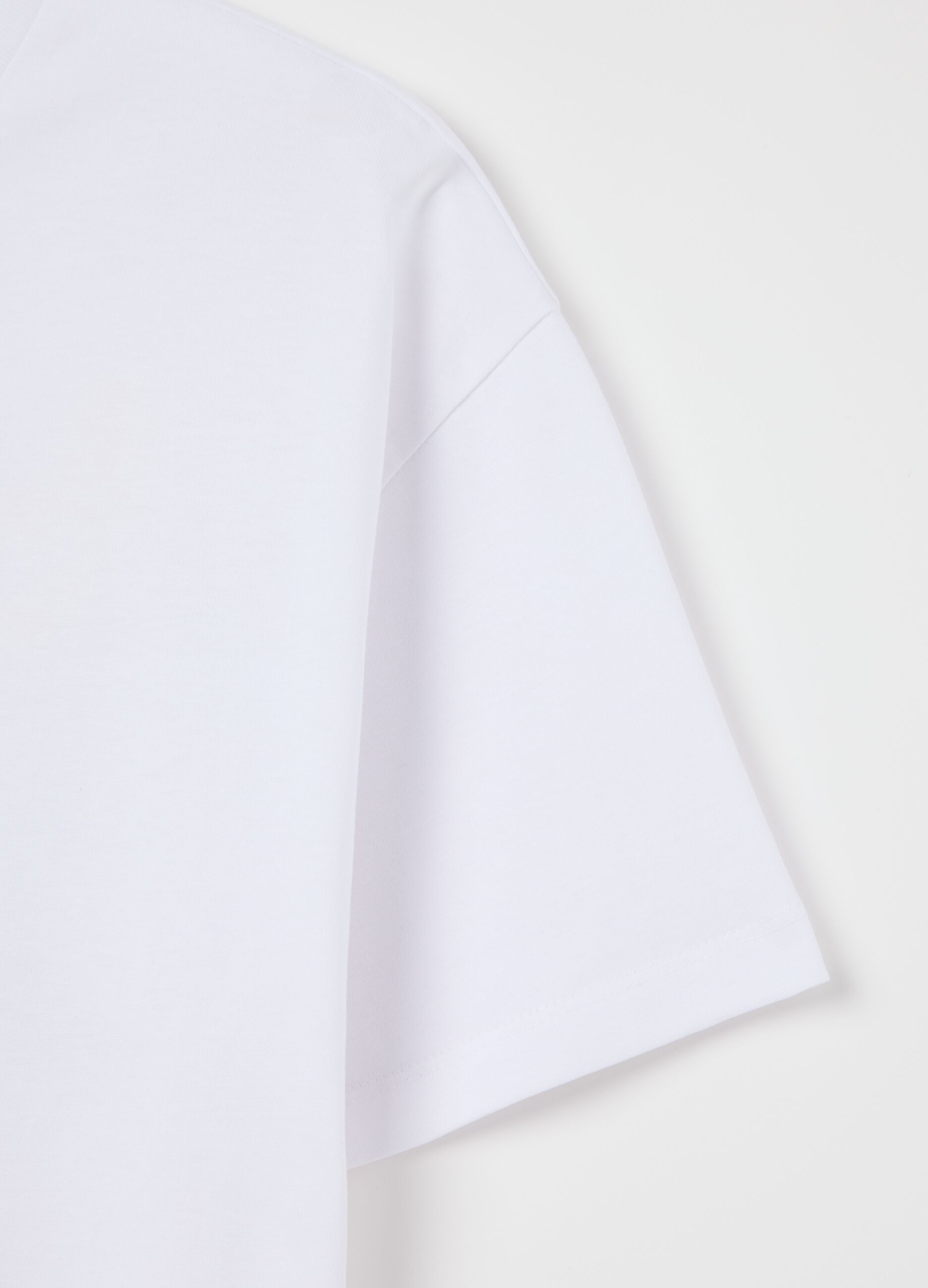 White cotton T-shirt with Sailor Moon print