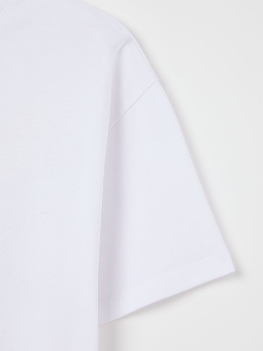 White cotton T-shirt with Sailor Moon print_5