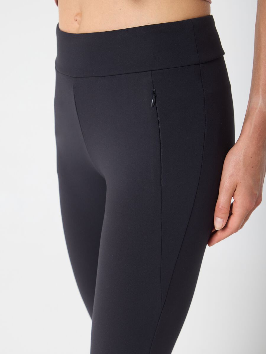 Flared leggings in stretchy technical fabric with zip pockets ALTAVIA STUDIO_3
