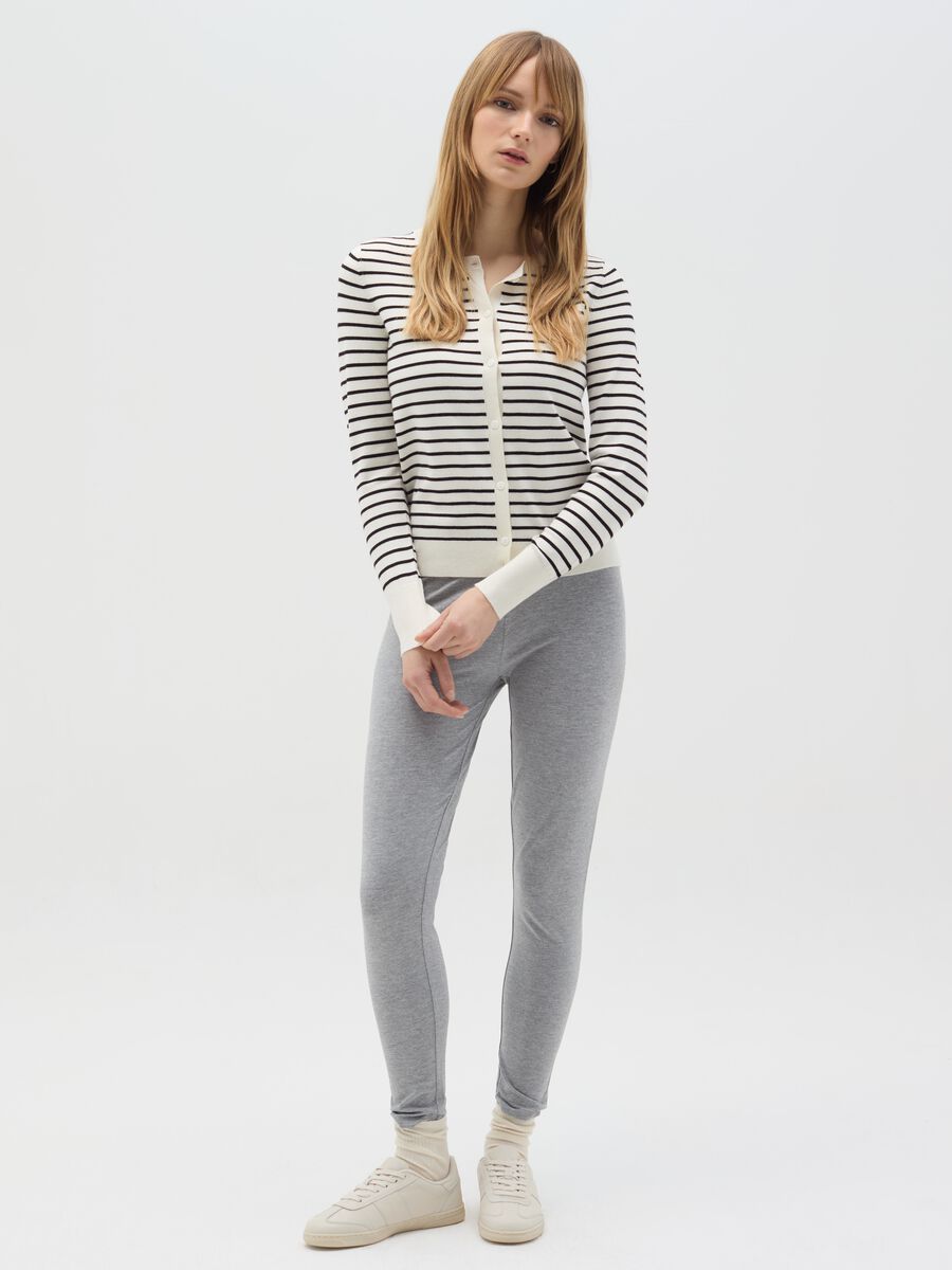 Cardigan with striped pattern_1