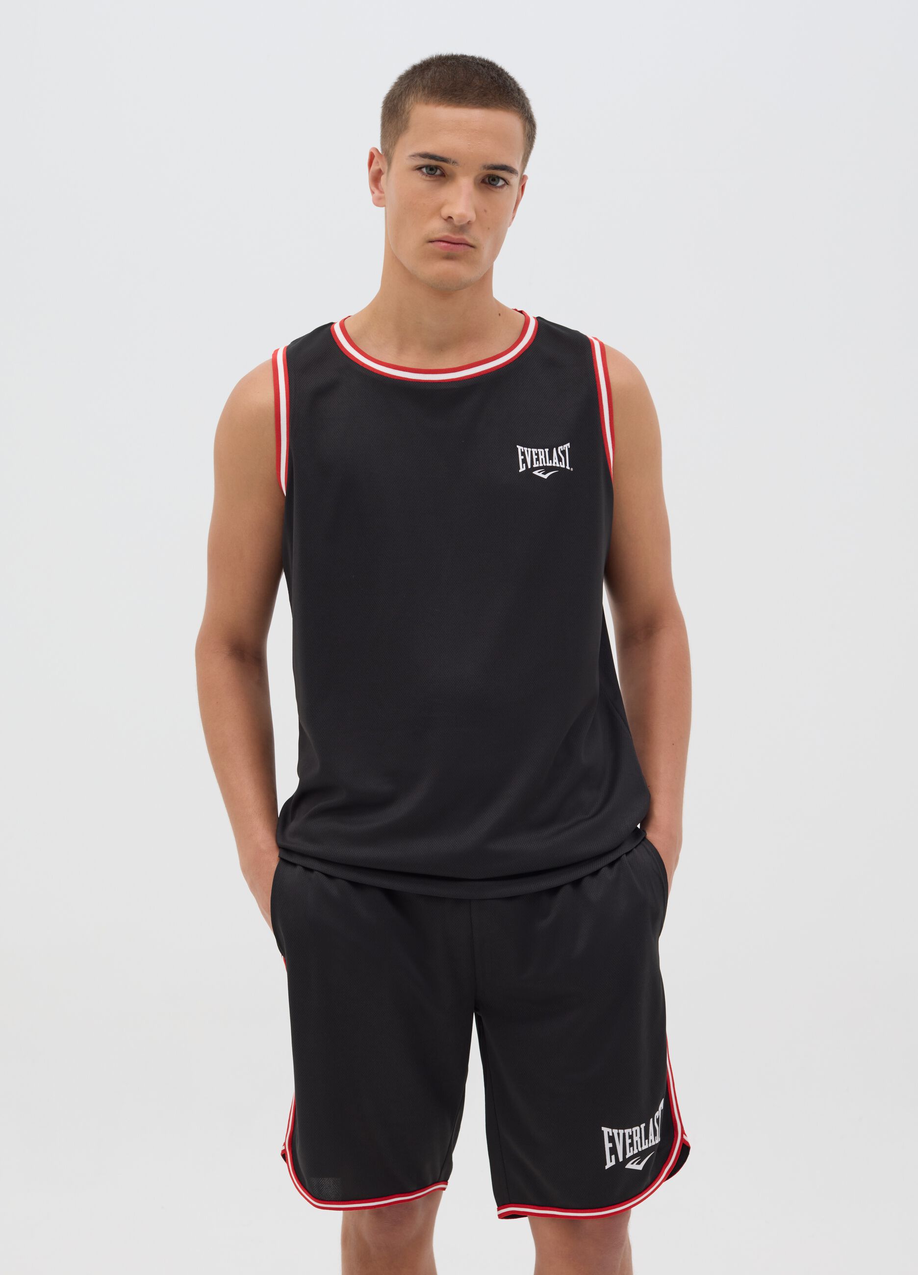 Black Polyester Everlast Tank Top