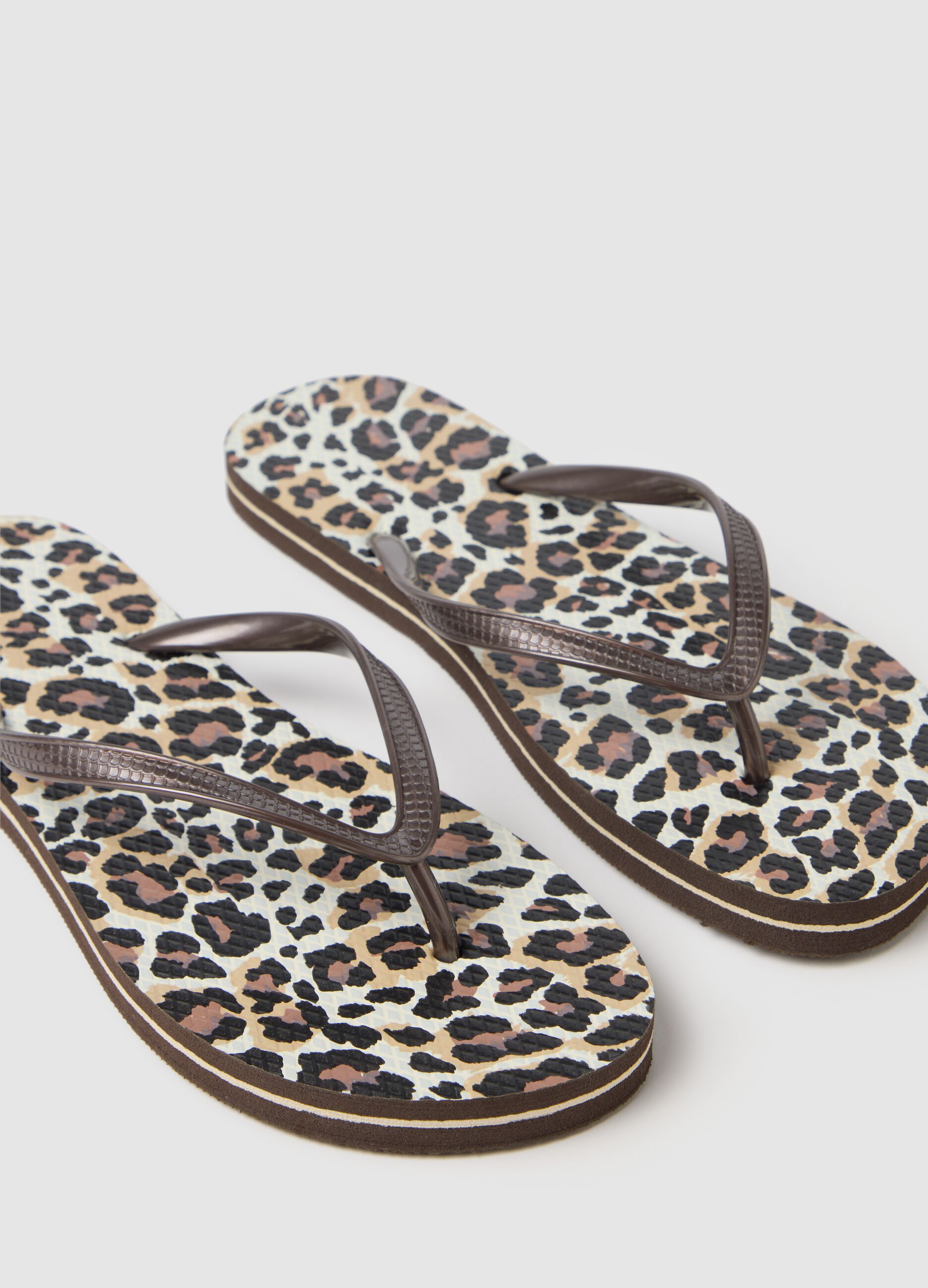 Ciabatte infradito da donna in misto PVC multicolor con stampa