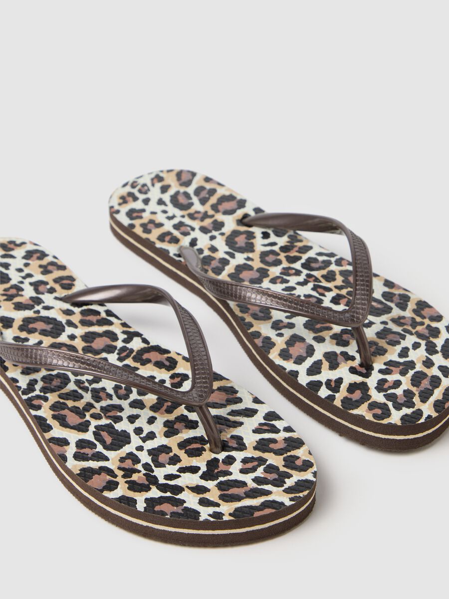 Women’s flip-flop in multicoloured PVC with print_1
