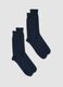 2-pack of blue midi socks in stretch cotton_0