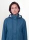 Blue hooded rain jacket with zip, regular fit_0
