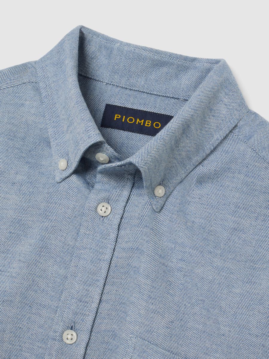 Blue pure cotton shirt regular fit_1