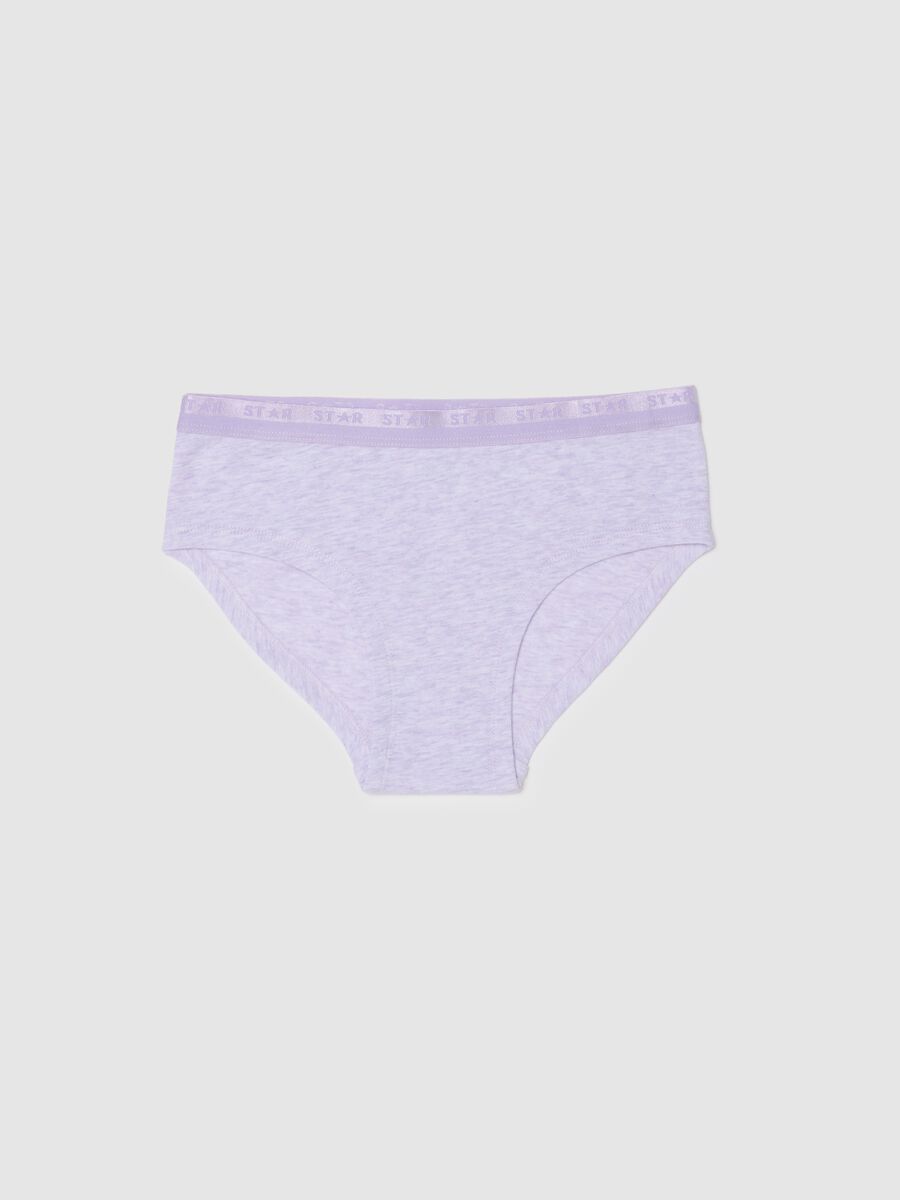 Mutandine in cotone elasticizzato viola per bambine regular fit_0