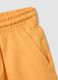 Orange organic cotton shorts with elasticated waistband_2