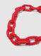 Red Glass Necklace with Braided Texture_2