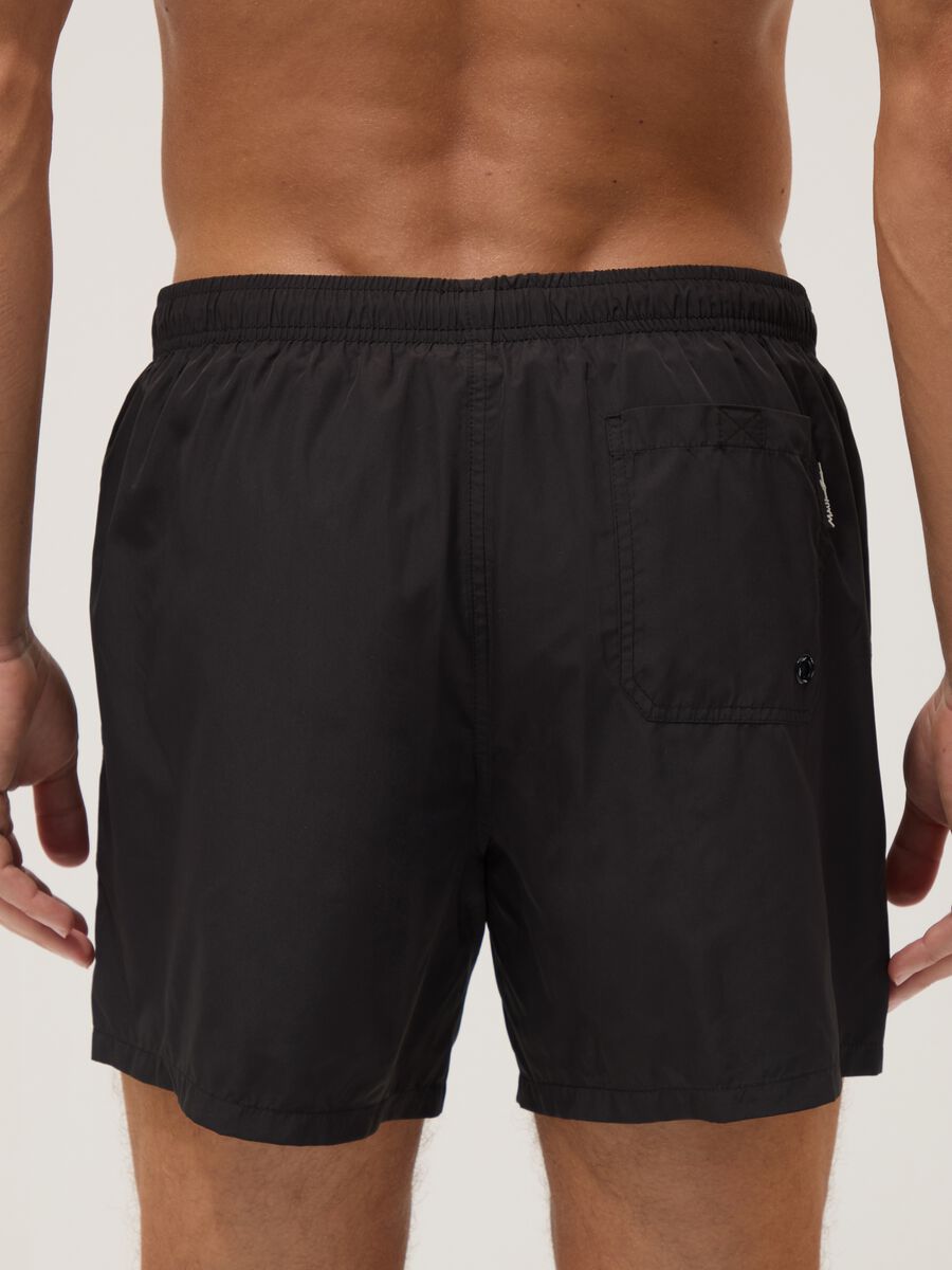 Boxer mare nero con vita elasticizzata e coulisse_2