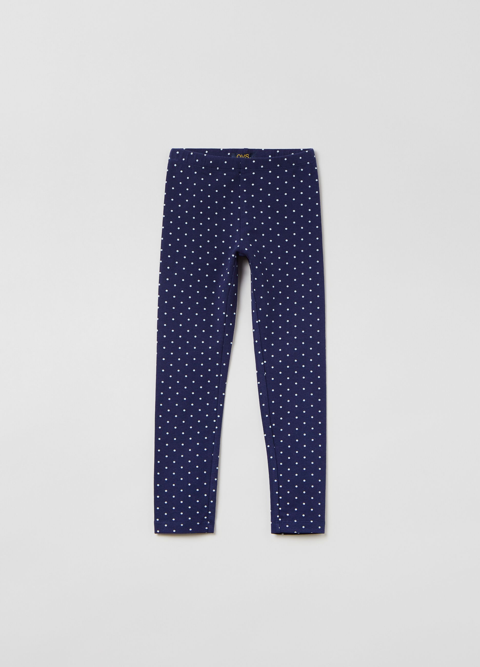 Leggings con stampa a pois all-over