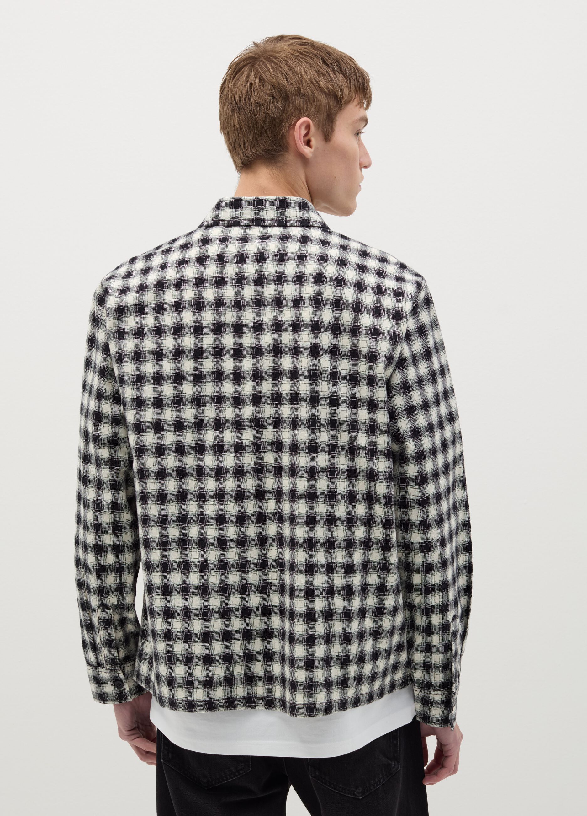 Shirt with check pattern