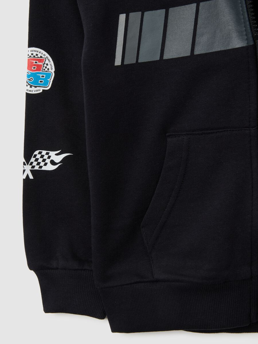 Black cotton kids' sweatshirt regular fit with print_3