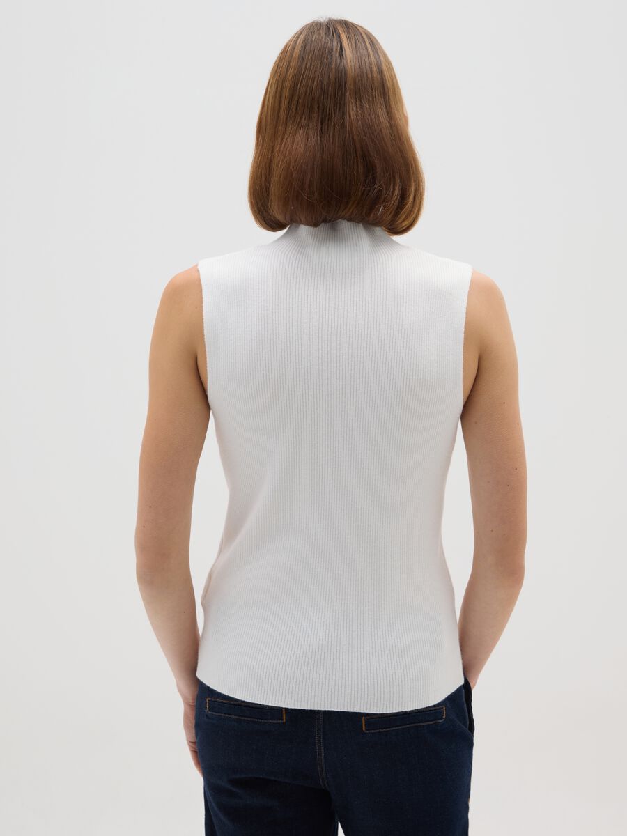 White Regular Fit Tank Top_2