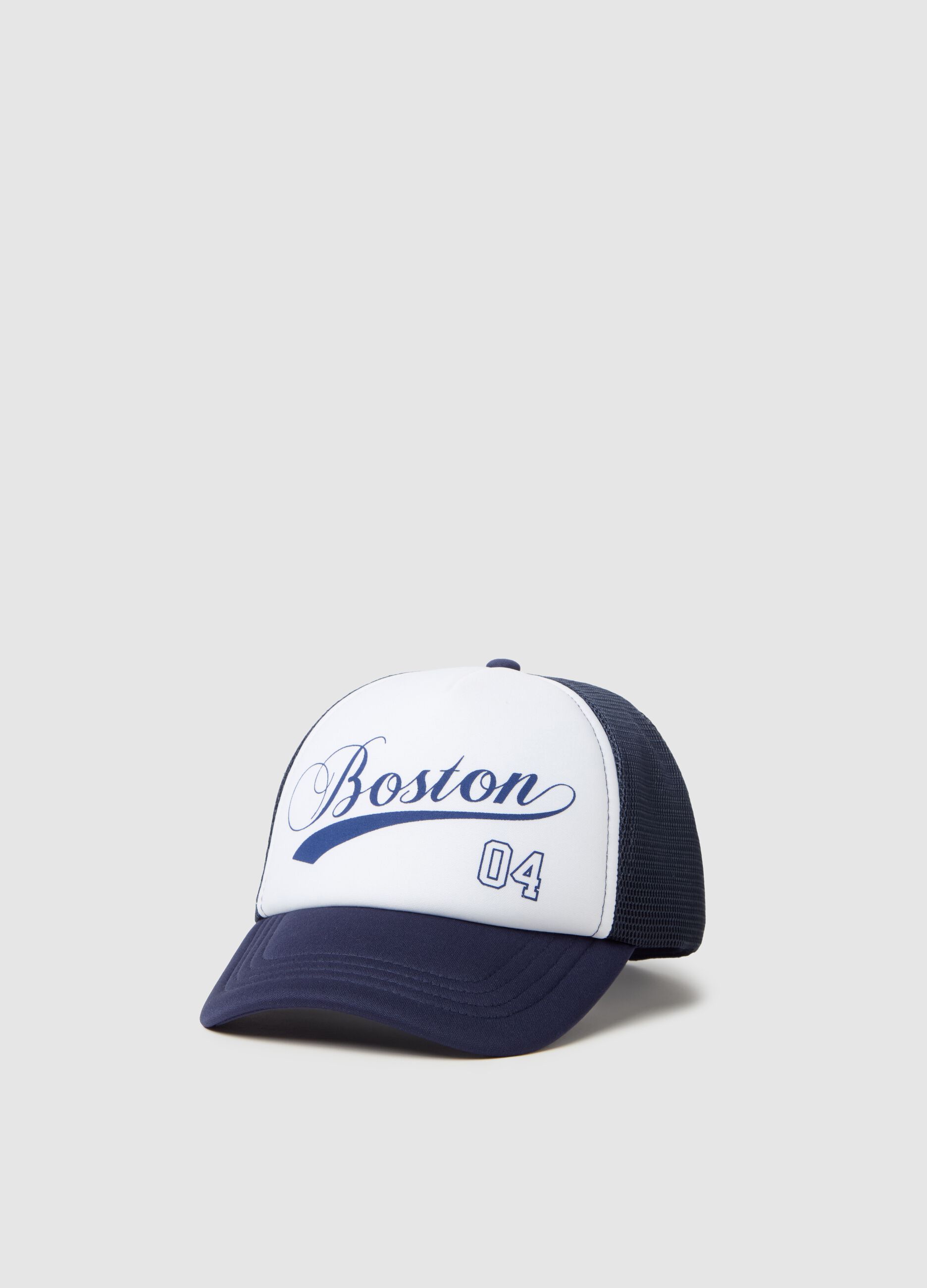 Two-tone baseball cap with print