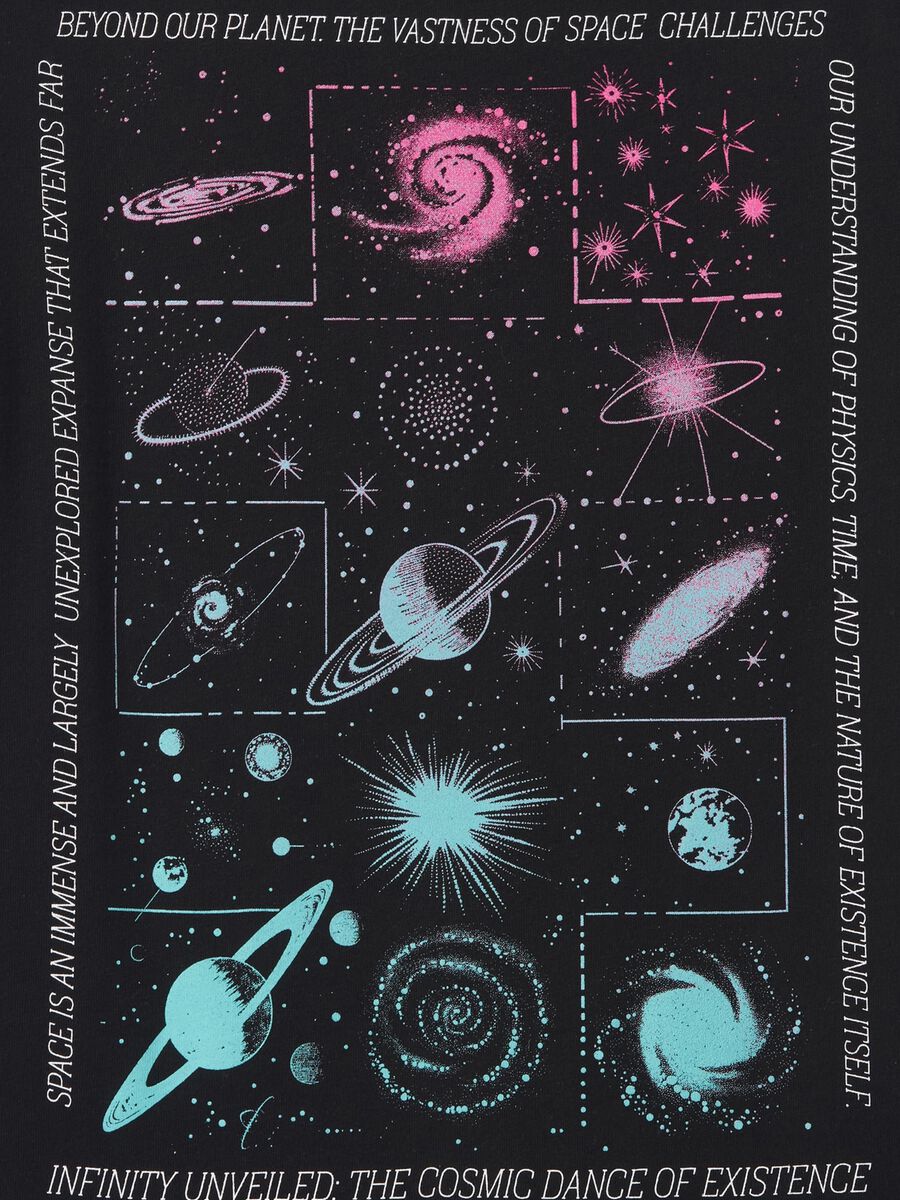 Black T-shirt with Space Print_1