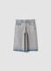 Light blue denim shorts in pure cotton_3