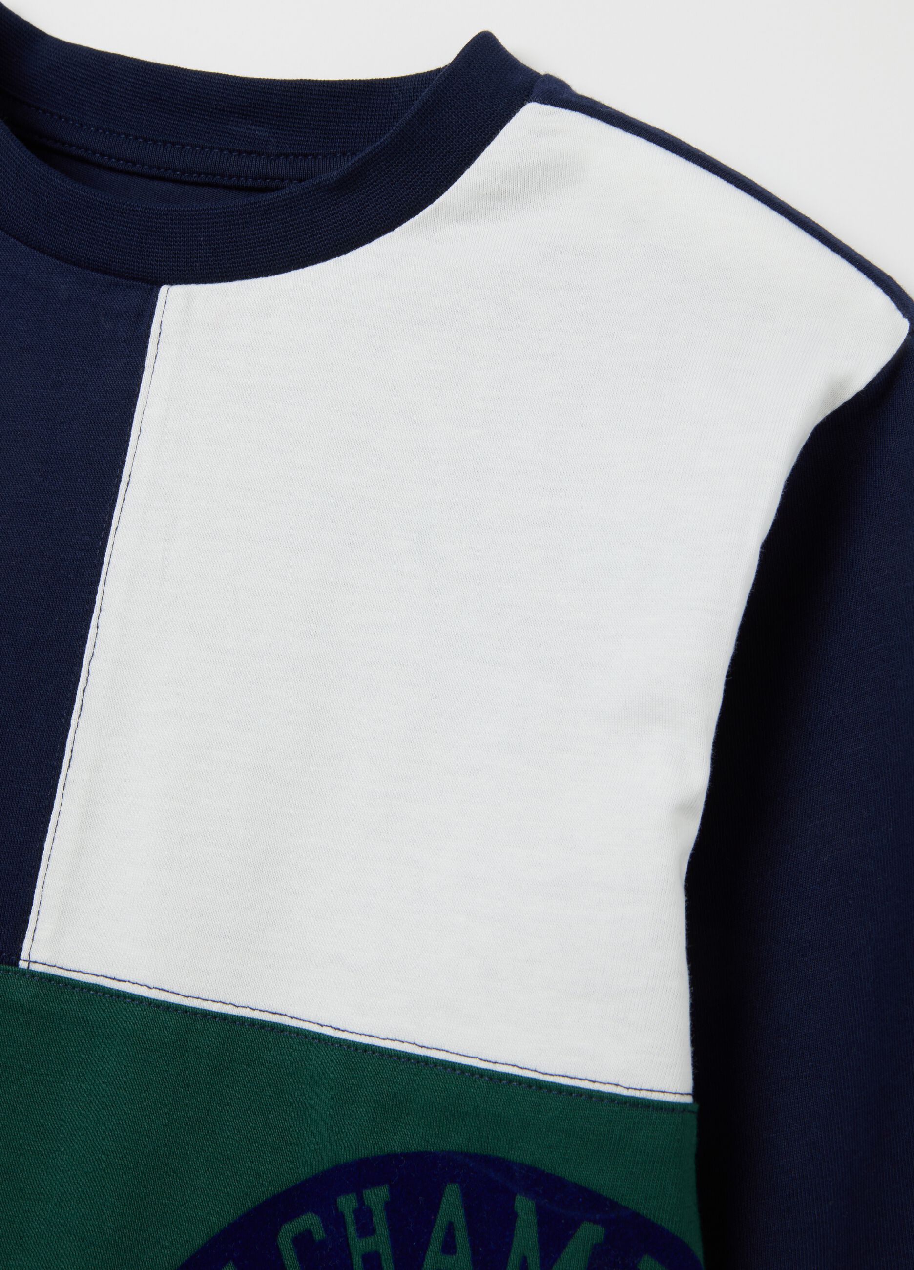T-shirt da bambino in puro cotone multicolor regular fit