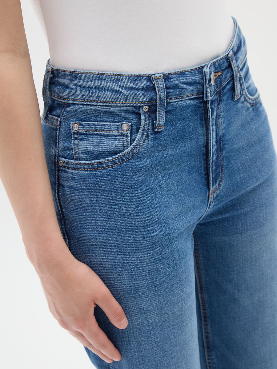 Stretch blue straight jeans_3
