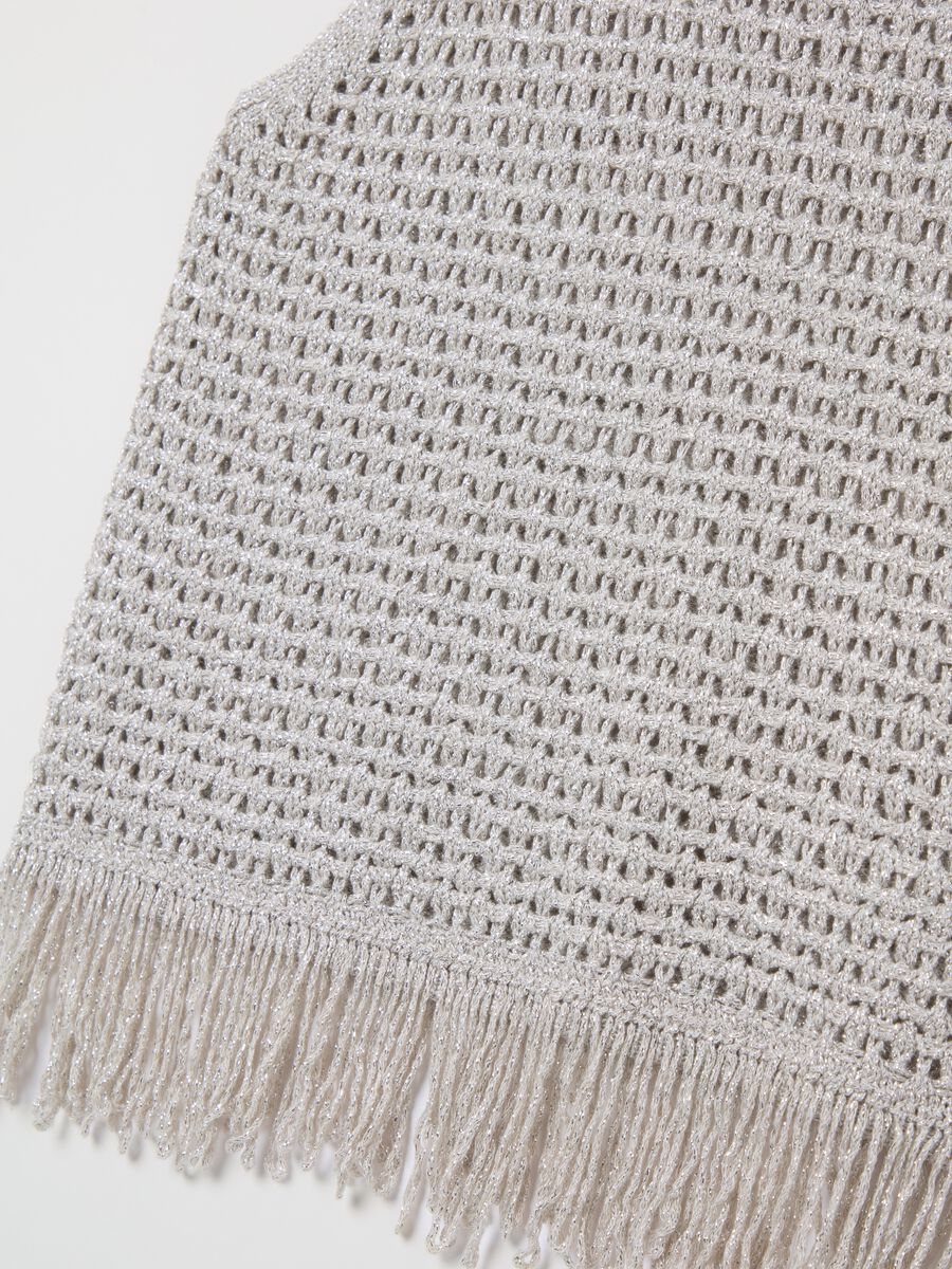 Crochet tank top in lurex with fringes_5