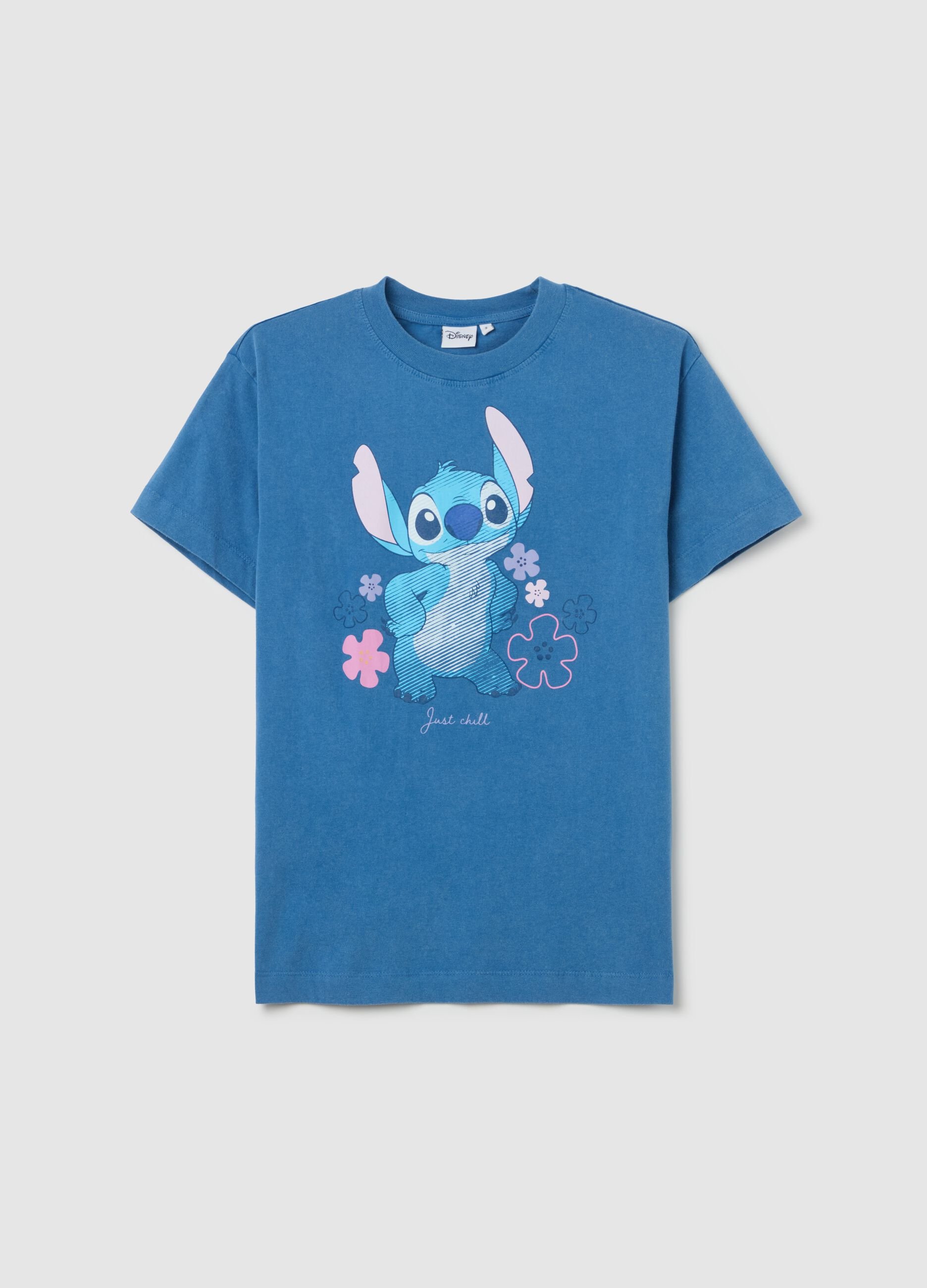 Light blue T-shirt with Stitch print