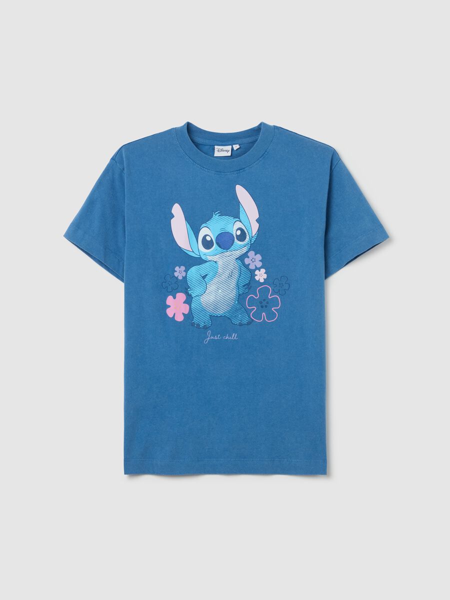 Light blue T-shirt with Stitch print_4