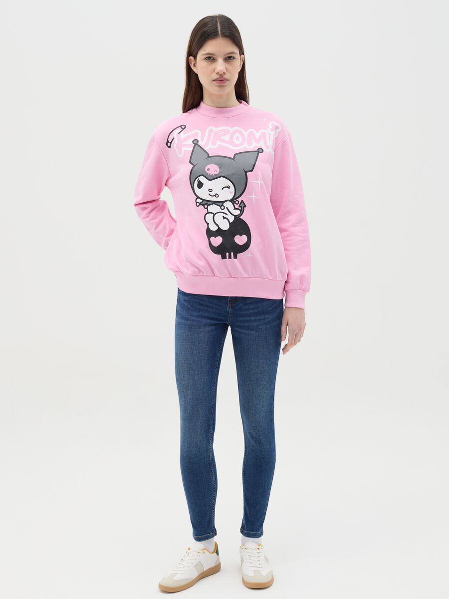 Pink sweatshirt with Kuromi print_1