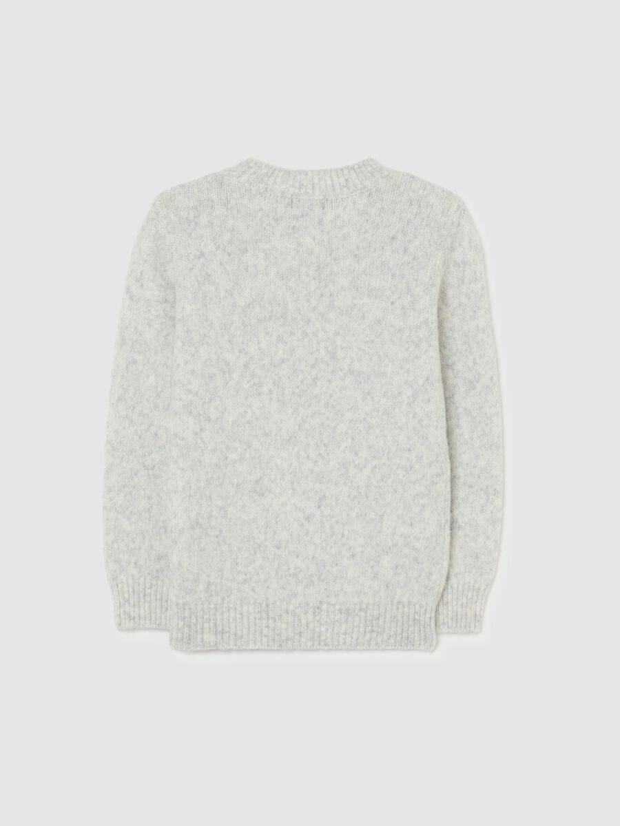 Maglione da bambino  grigio regular fit con stampa_1