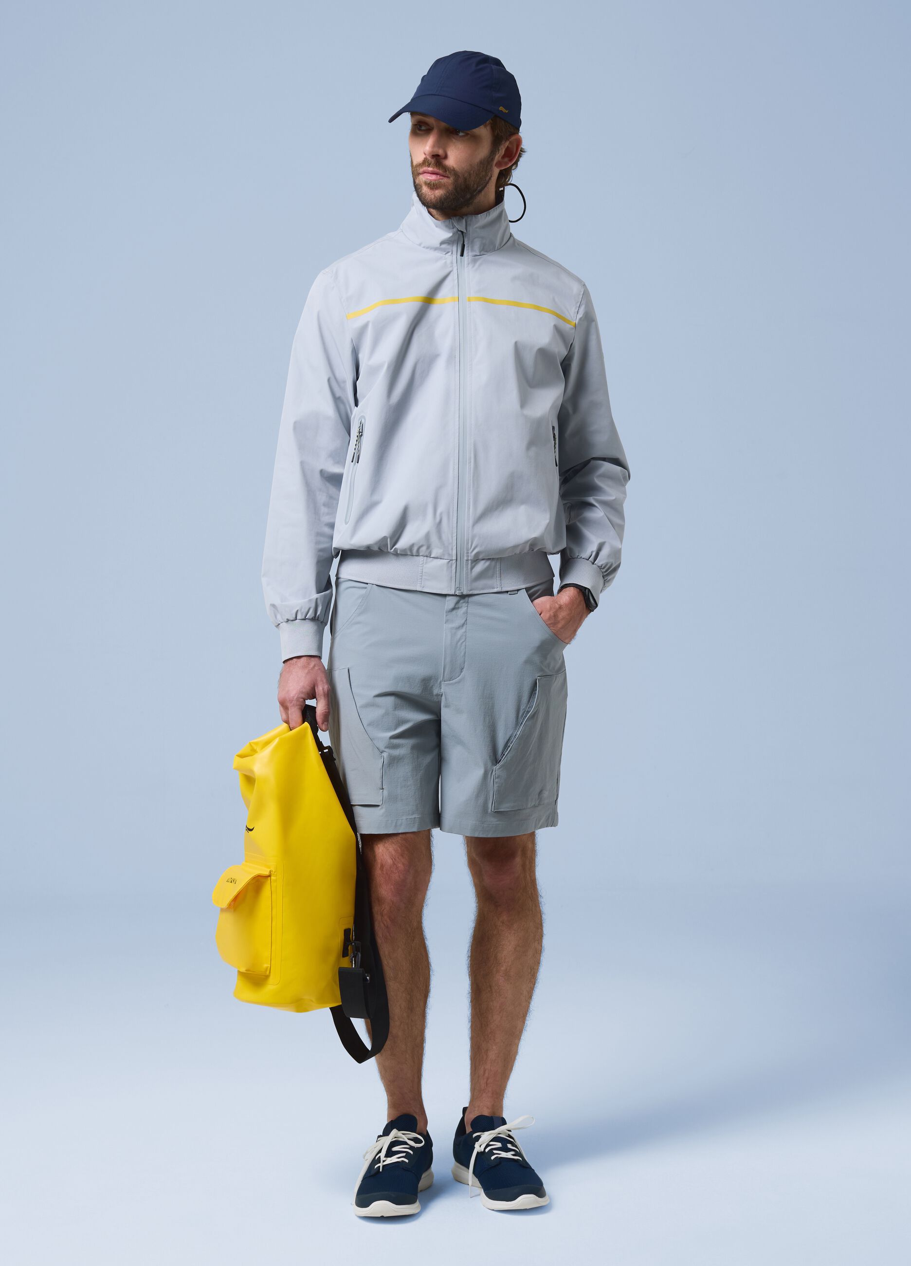 Giubbotto antivento grigio con zip ALTAVIA SAILING