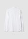 White pure cotton knitted shirt with classic collar, regular fit_1