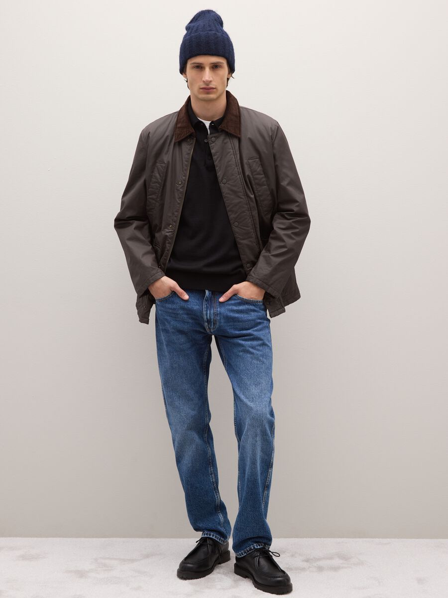 Heavy Blue Cap in Stretch Fabric_0