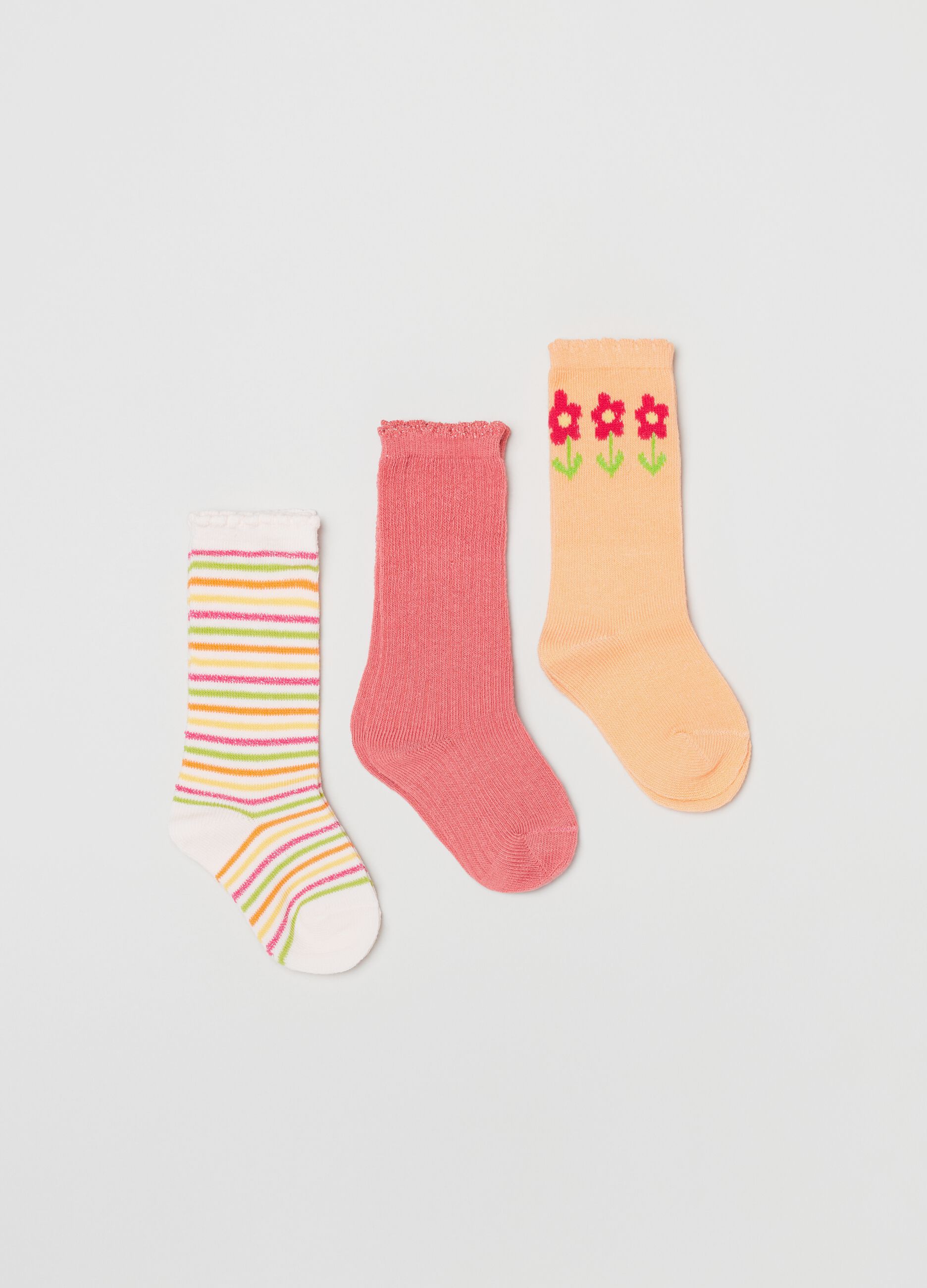 Tripack calze lunghe con lurex_0